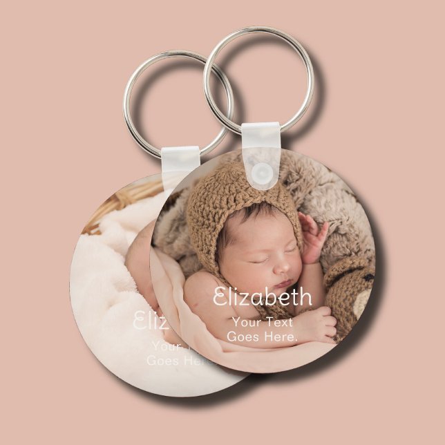 Chaveiro Nome de Foto de Bebê Recém-Nascido 2 (Criador carregado)