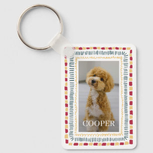 Chaveiro Nome de Foto de Cachorro Personalizado Caprichoso
