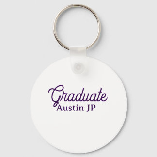 Chaveiro nome de graduação roxo simples minimalista elegant