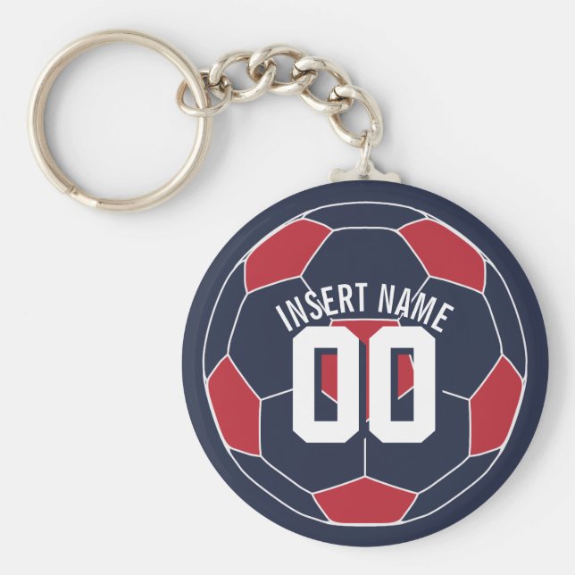 Chaveiro Nome de Inserção do Futebol dos EUA (Frente)