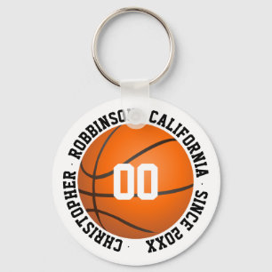 Chaveiro Nome de jogador de basquete personalizado