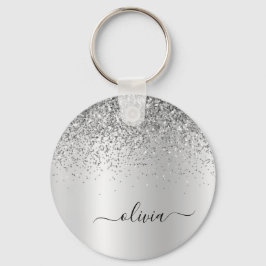 Chaveiro Nome de Monograma de Metal Glam com Brilho Pratead