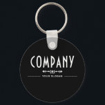 Chaveiro Nome Decorativo da Empresa<br><div class="desc">Toque de Chave de Nome da Empresa Decorativa na Loja de Cartão de visita.</div>