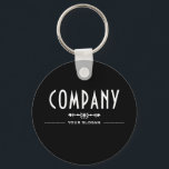 Chaveiro Nome Decorativo da Empresa<br><div class="desc">Toque de Chave de Nome da Empresa Decorativa na Loja de Cartão de visita.</div>