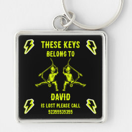 Chaveiro Nome do Cavaleiro do Patinete de Trick