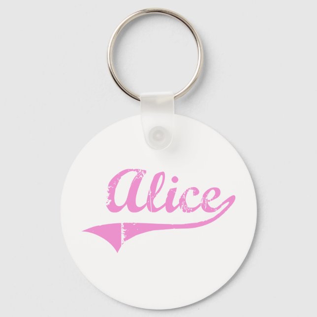 Chaveiro Nome do estilo Alice Classic (Frente)