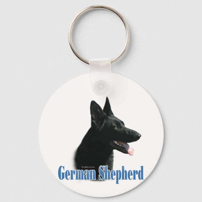 Chaveiro Nome do german shepherd (preto) (Frente)