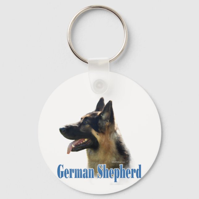 Chaveiro Nome do german shepherd (preto/tan) (Frente)
