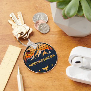 Chaveiro Nome do local personalizado Alemanha Design Redond