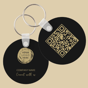 Chaveiro Nome do logotipo comercial em código QR