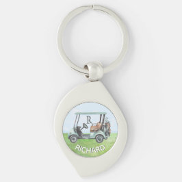 Chaveiro Nome do Monograma Personalizado de Clubs de Carrin