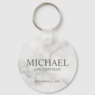 Chaveiro Nome do Padrinho de casamento Personalizado Marble