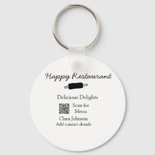Chaveiro Nome do restaurante digitalizar menu QR adicionar
