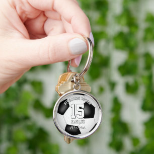 Chaveiro nome do time de futebol meninas rapazes personaliz