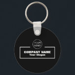 Chaveiro Nome e logotipo da empresa<br><div class="desc">Nome da empresa e toque de chave de logotipo na Loja de Cartão de visita.</div>