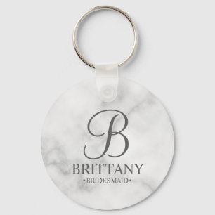 Chaveiro Nome e Monograma da Bridesmaid Personalizada