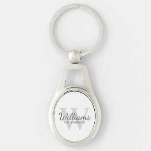 Chaveiro Nome e monograma dos Padrinhos de casamento de Scr