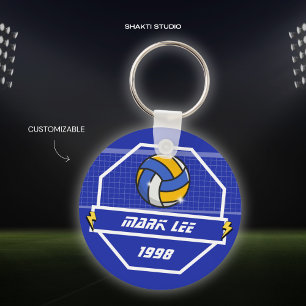 Chaveiro Nome e Número do Jogador do Time de Volei Personal