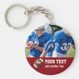 Chaveiro Nome e número personalizados da foto de futebol