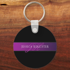 Chaveiro Nome Elegante e Monograma Inicial/s