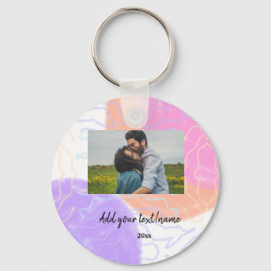 Chaveiro nome monograma de casal personalizado simples mini