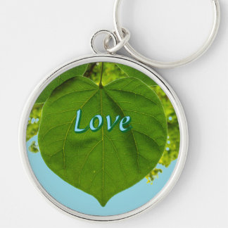 Chaveiro Nome Personalizado Ame Foto Folha Verde Coração