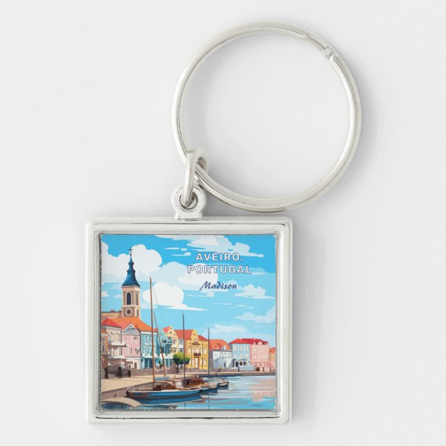 Chaveiro Nome Personalizado Aveiro Portugal (Frente)