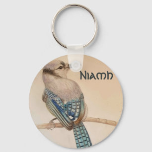 Chaveiro Nome personalizado Belo toque de chave de pássaro