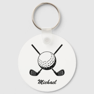 Chaveiro Nome personalizado Bola de golfe Golfer Golfing
