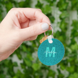 Chaveiro Nome Personalizado Brilhante Verde Estiloso