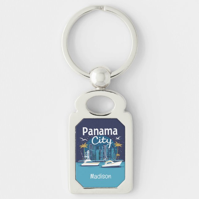 Chaveiro Nome Personalizado Cidade do Panamá (Frente)