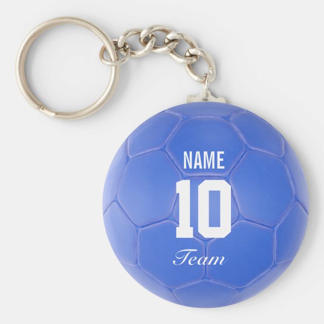 Chaveiro Nome Personalizado da Bola de Futebol da Equipe Az (Frente)