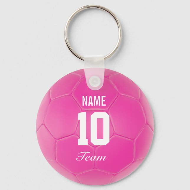 Chaveiro Nome Personalizado da Bola de Futebol da Equipe Ro (Frente)