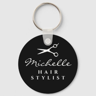 Chaveiro Nome personalizado da tesoura de salão de barbeiro