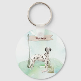 Chaveiro Nome Personalizado Dálmata Pet Cachorro
