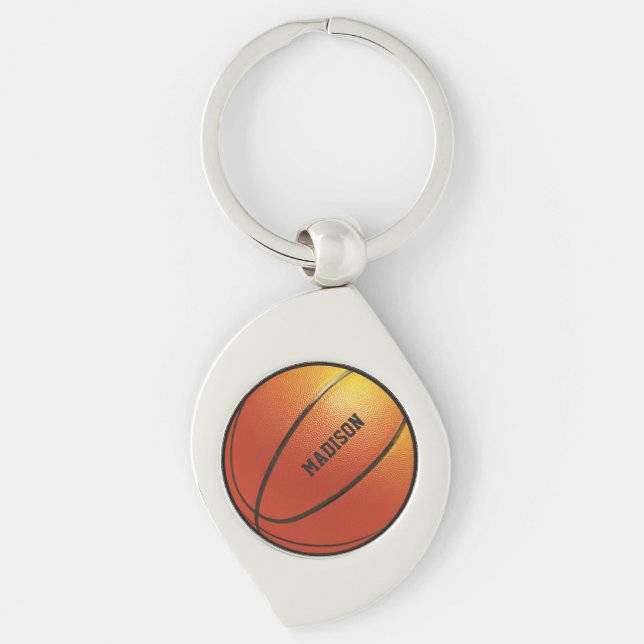 Chaveiro Nome personalizado de basquetebol (Frente)