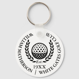 Chaveiro Nome Personalizado de Clube de Golfe Clássico