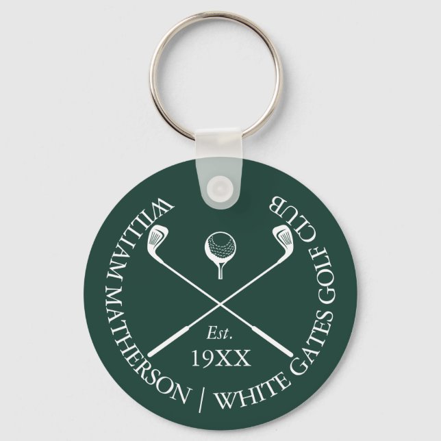 Chaveiro Nome Personalizado de Clube de Golfe Clássico Esme (Frente)