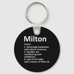 Chaveiro Nome Personalizado de Definição Milton Funny Birth