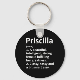 Chaveiro Nome Personalizado de Definição Priscilla Engraçad