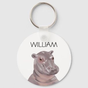Chaveiro Nome Personalizado de Hippo de Cubo