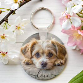 Chaveiro Nome personalizado de manutenção do amante do cão 