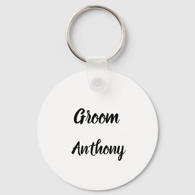 Chaveiro Nome Personalizado de Oferta do Groom Casamento de (Frente)