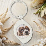 Chaveiro Nome personalizado do amor de cão-galinha com foto<br><div class="desc">Este chaveiro bonito apresenta uma silhueta do seu querido cão e pode ser personalizado com o nome deles. É a maneira perfeita de carregar um lembrete especial do seu amigo furioso com você onde quer que você vá. Seja como presente para um companheiro de cachorro ou como lembrança apreciada para...</div>