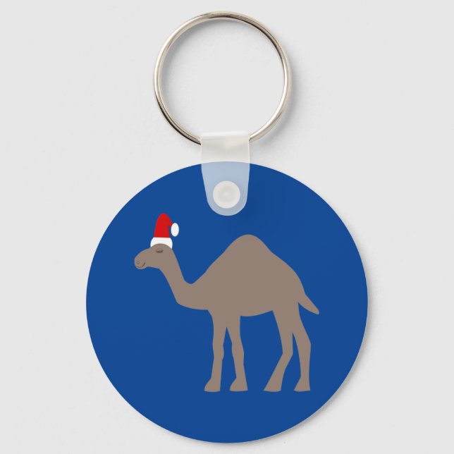 Chaveiro Nome Personalizado do Camelo de Natal Bonito (Frente)