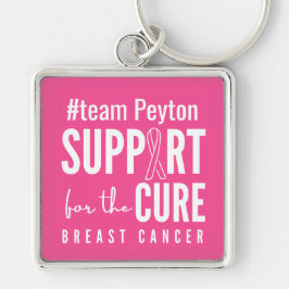 Chaveiro nome personalizado do cancer de mama suporte cor-d