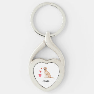 Chaveiro Nome Personalizado do Cão de Retriever do Labrador