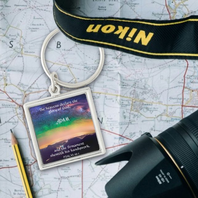 Chaveiro Nome Personalizado Do Céu Da Galáxia Do Inspiratio (Criador carregado)