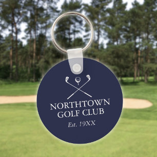 Chaveiro Nome Personalizado do Clube de Golfe Azul Marinho