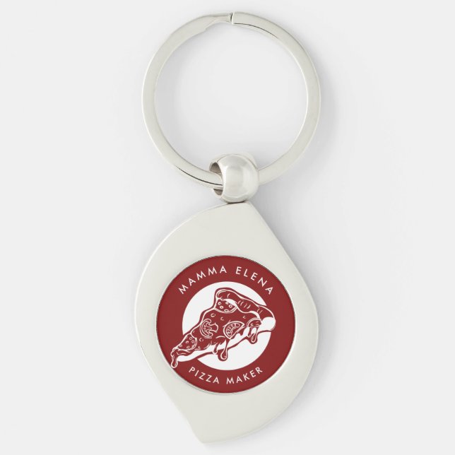 Chaveiro Nome personalizado do MAMMA Pizza Maker Mãe (Frente)